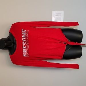 Front tie graphic tee